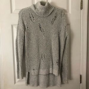 Express distressed turtleneck sweater